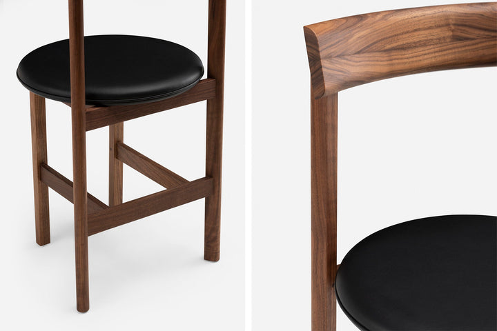 DANISH OILED WALNUT & BLACK LEATHER