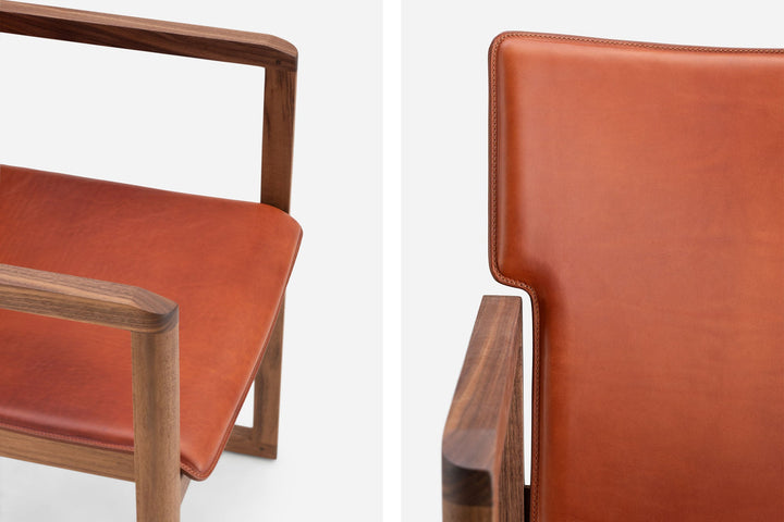 DANISH OILED WALNUT & DARK TAN LEATHER