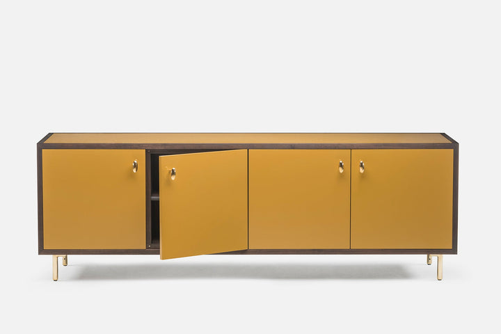 BLACK OILED WALNUT & OCHRE GLOSS HDF