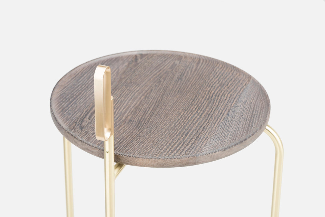 OXIDISED OAK & BRUSHED BRASS