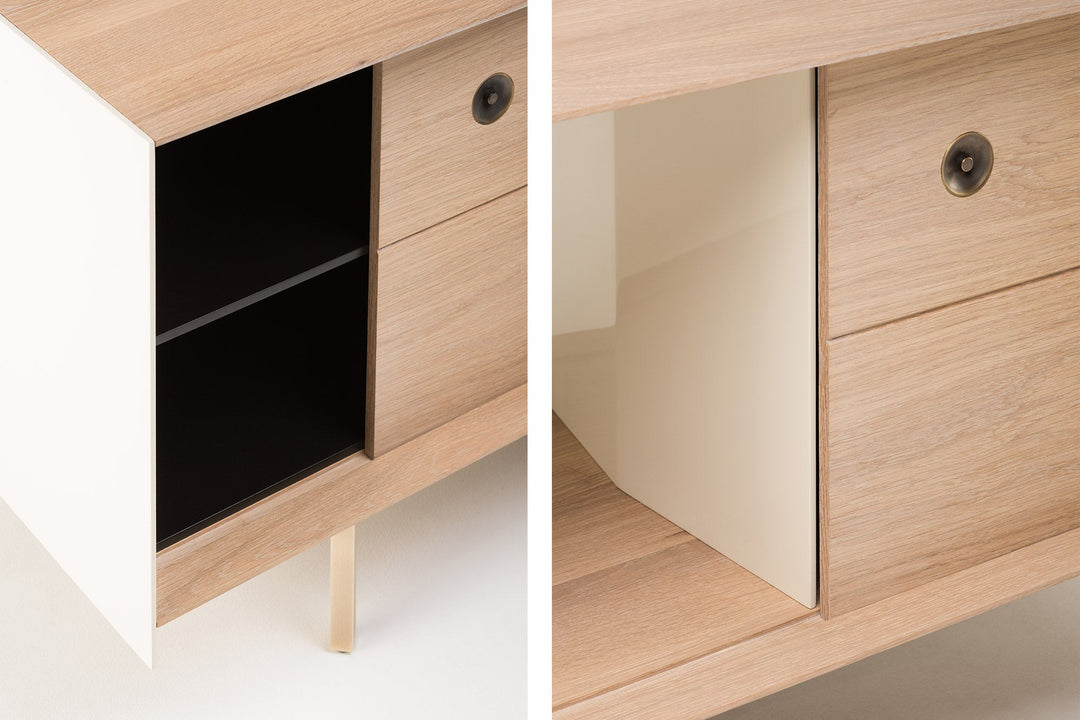 WHITE OILED OAK & BONE GLOSS HDF