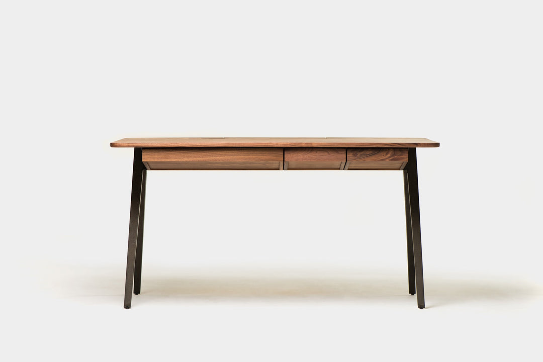 DANISH OILED WALNUT & CAST IRON