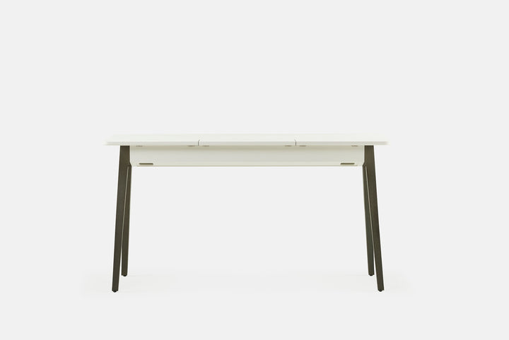 WHITE PAINTED ASH & CAST IRON