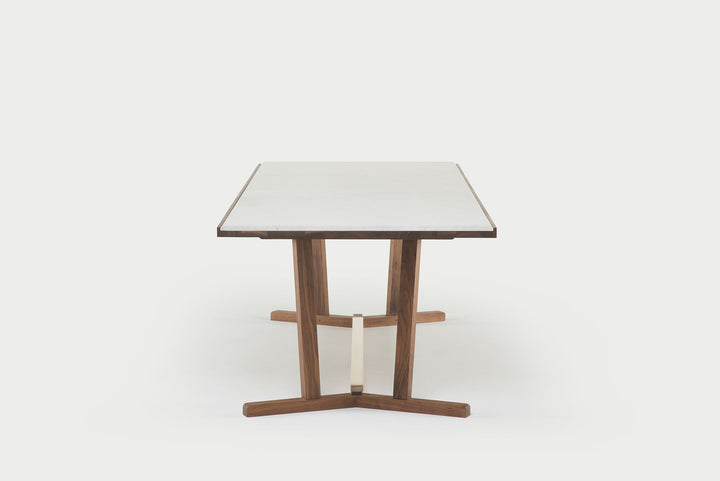 DANISH OILED WALNUT & CARRARA MARBLE & BRUSHED BRASS